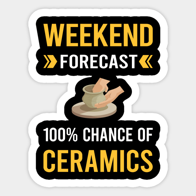 Weekend Forecast Ceramics Sticker by Good Day